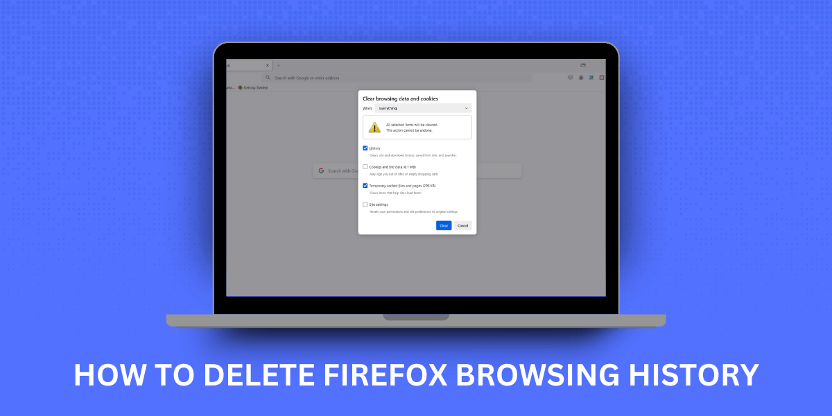 how to delete firefox browsing history