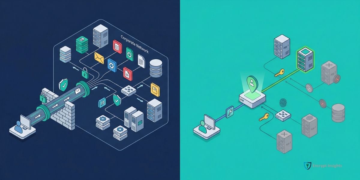 vpn vs zero trust security vpn and zero trust security side by side comparison